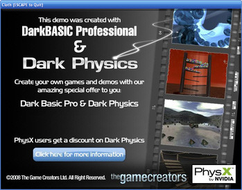 PhysX demos created with DarkBASIC Professional and Dark Physics