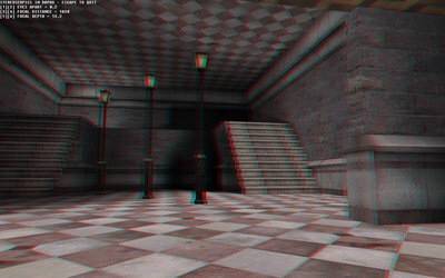 Anaglyph Stereo image of an FPS Creator level