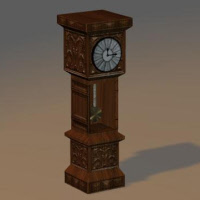 Animated Clock 3D Model