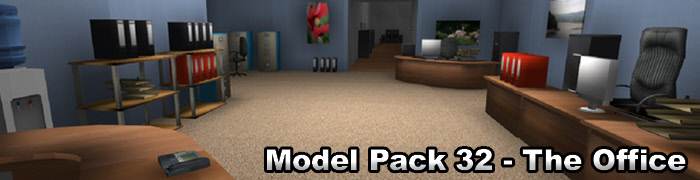 Office Low Poly 3D Model Pack