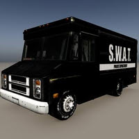 Swat Van 3D Low Poly Model