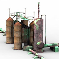 Refinery 3D game Scenery