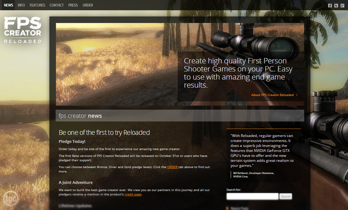 PC gaming news Website Builder Software