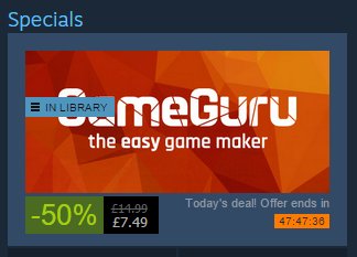 GameGuru Daily Deal