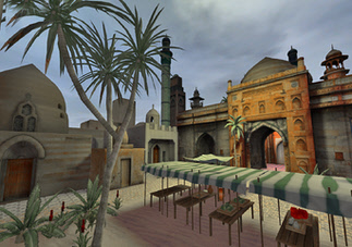 Middle East scenery low poly models for games