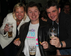 Kelly, Lee and Bob enjoying a well earned pint in the fabulous Guiness Stonehouse in Dublin