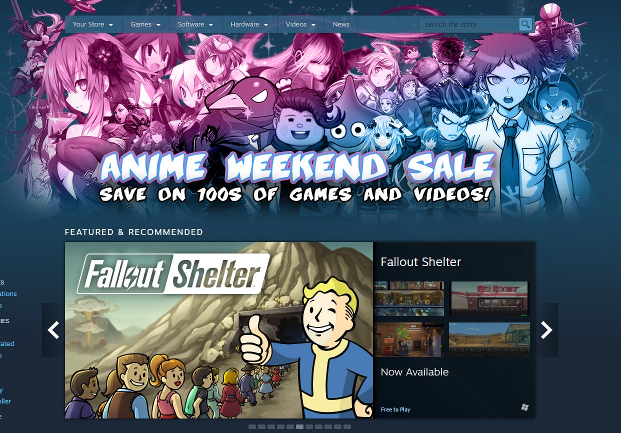 Steam Curator Best Anime Games