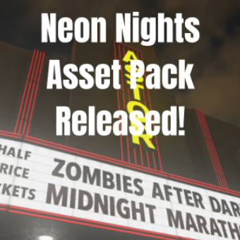 GameGuru MAX Modern Day Asset Pack - Neon Nights released! Thumbnail